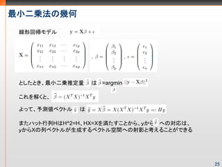 С\μ
 λ؎ǥ




 ȤȤС\ƶ      =argmin

 ⤯ȡ

 äơy٥ȥ   

 ޤϥåHH^2=HHX=X򜺤Ȥ顢 ؤΌϡ
 XХ٥ȥ뤬ɤ٥ȥgؤӰȿ뤳ȤǤ




                                          25
 