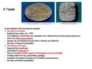 Με βάση τα 4 σημεία του ορίζοντα πως χτίζονται τα ανάκτορα; 
Τι υπάρχει στο κέντρο τους; 
Τι γνωρίζετε για την οχύρωσή τους; 
Γιατί δεν ήταν οχυρωμένα; 
Περιγράψτε ένα ανάκτορο. 
 