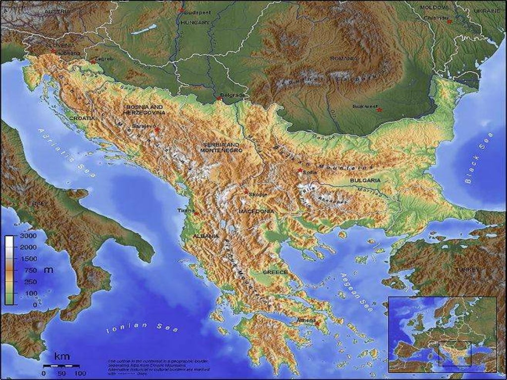 България на картата на Европа