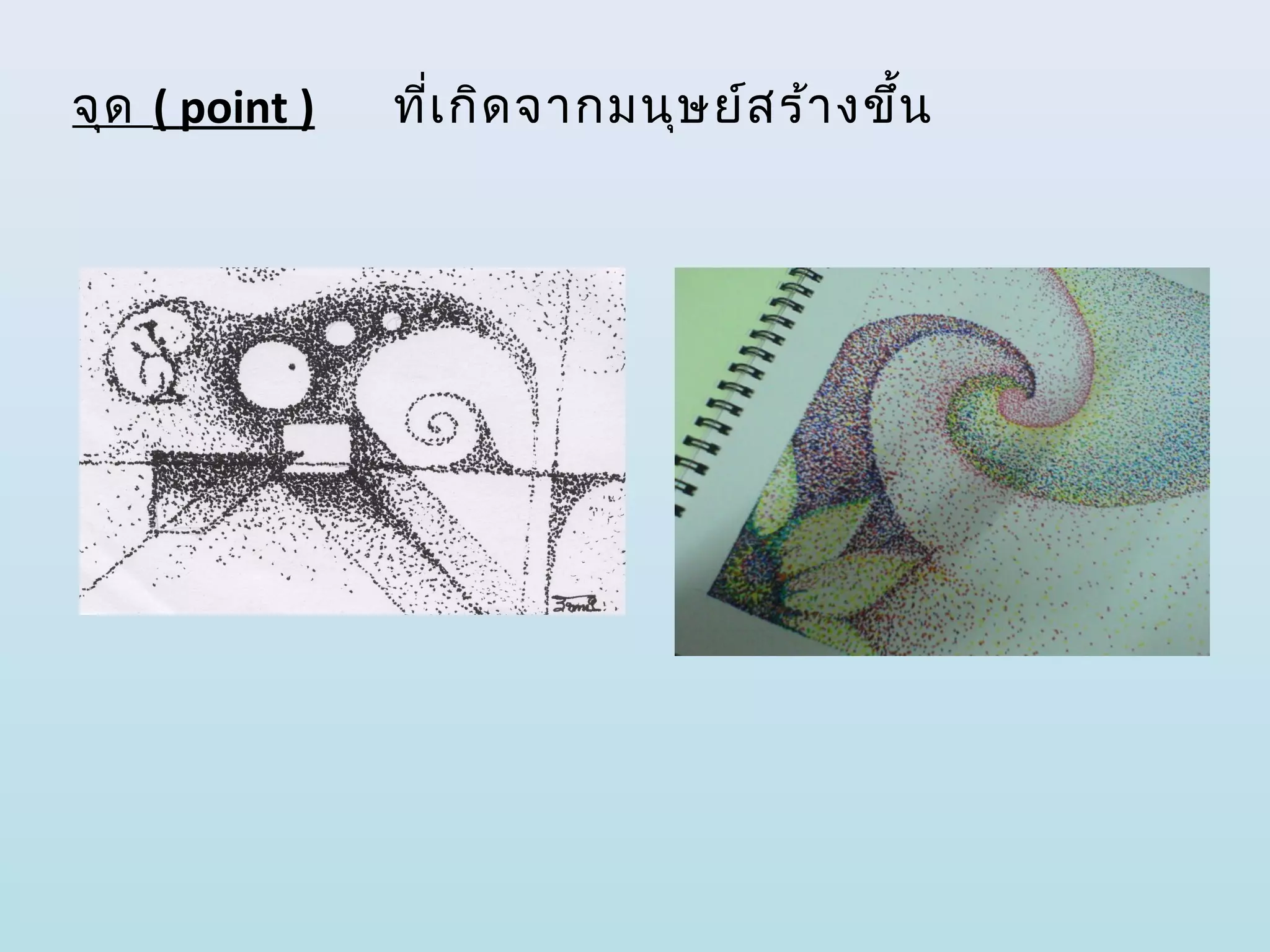 จุด ( point )   ทีเ กิด จากมนุษ ย์ส ร้า งขึ้น
                  ่
 