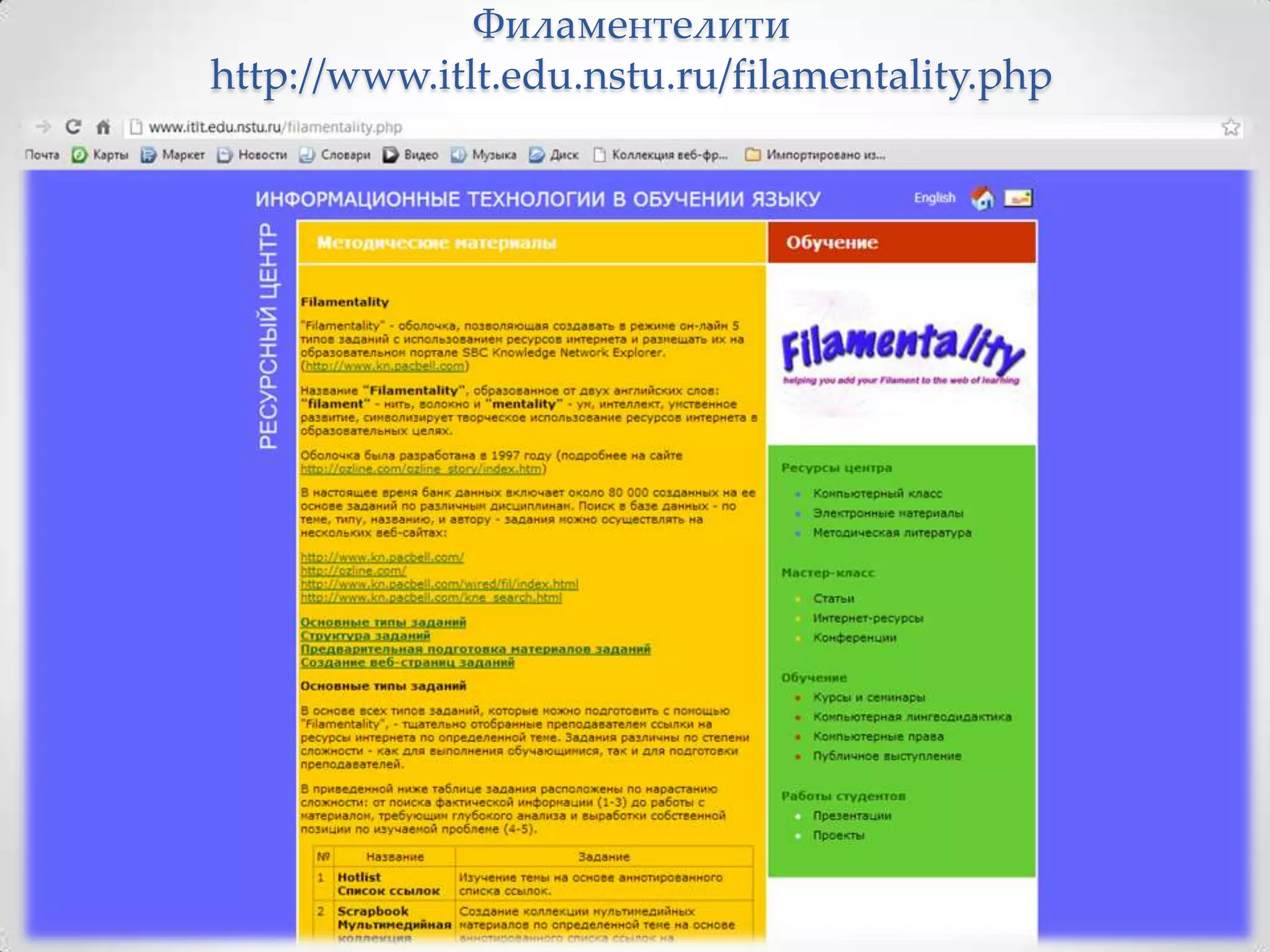 Филаментелити
http://www.itlt.edu.nstu.ru/filamentality.php
 