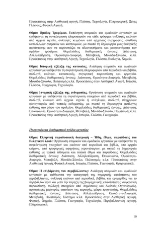 Προεκτάσεις στην Αισθητική αγωγή, Γλώσσα, Τεχνολογία, Πληροφορική, Ξένες
Γλώσσες, Φυσική Αγωγή.

Θέμα: Ομάδες Τροφίμων. Εκπόνηση ατομικών και ομαδικών εργασιών με
καθήκοντα τη συγκέντρωση πληροφοριών για κάθε τρόφιμο, συλλογές εικόνων
από αρχαία αγγεία, συλλογές κειμένων από αρχαίους συγγραφείς, σύνθεση
κατάλληλων σκηνικών και κοστουμιών, με σκοπό τη δημιουργία μιας θεατρικής
παράστασης που να παρουσιάζει τα πλεονεκτήματα και μειονεκτήματα των
ομάδων    τροφίμων.    Θεμελιώδεις    διαθεματικές   έννοιες:    Διάσταση,
Αλληλεπίδραση, Ομοιότητα-Διαφορά, Μεταβολή, Μονάδα-Σύνολο, κ.λπ.
Προεκτάσεις στην Αισθητική Αγωγή, Τεχνολογία, Γλώσσα, Βιολογία, Χημεία.

Θέμα: Ιστορική εξέλιξη της κατοικίας. Ανάληψη ατομικών και ομαδικών
εργασιών με καθήκοντα τη συγκέντρωση πληροφοριών από περιοδικά και βιβλία,
συλλογή εικόνων, κατασκευές, συγκριτική παρουσίαση και ερμηνεία.
Θεμελιώδεις διαθεματικές έννοιες: Διάσταση, Ομοιότητα-Διαφορά, Μεταβολή,
Μονάδα-Σύνολο, Πολιτισμός κ.λπ. Προεκτάσεις στην Αισθητική Αγωγή, Ιστορία,
Γλώσσα, Γεωγραφία, Τεχνολογία.

Θέμα: Ιστορική εξέλιξη της ενδυμασίας. Οργάνωση ατομικών και ομαδικών
εργασιών με καθήκοντα τη συγκέντρωση στοιχείων από περιοδικά και βιβλία,
συλλογή εικόνων από αρχαία αγγεία ή ανάγλυφα, συλλογή σύγχρονων
φωτογραφιών από τοπικές ενδυμασίες, με σκοπό τη δημιουργία ανάλογης
έκθεσης στο χώρο του σχολείου. Θεμελιώδεις διαθεματικές έννοιες: Διάσταση,
Επικοινωνία, Ομοιότητα-Διαφορά, Μεταβολή, Μονάδα-Σύνολο, Πολιτισμός κ.λπ.
Προεκτάσεις στην Αισθητική Αγωγή, Ιστορία, Γλώσσα, Γεωγραφία.



Προτεινόμενα διαθεματικά σχέδια εργασίας

Θέμα: Ελληνική παραδοσιακή διατροφή – Ήθη, έθιμα, παραδόσεις του
Ελληνικού λαού: Οργάνωση ατομικών και ομαδικών εργασιών με καθήκοντα τη
συγκέντρωση στοιχείων και εικόνων από περιοδικά και βιβλία, από αρχαία
κείμενα, από προφορικές αφηγήσεις γεροντότερων, με σκοπό τη δημιουργία
έκθεσης με τοπικά εδέσματα και τοπικά έθιμα και παραδόσεις. Θεμελιώδεις
διαθεματικές έννοιες: Διάσταση, Αλληλεπίδραση, Επικοινωνία, Ομοιότητα-
Διαφορά, Μεταβολή, Μονάδα-Σύνολο, Πολιτισμός κ.λπ. Προεκτάσεις στην
Αισθητική Αγωγή, Φυσική Αγωγή, Ιστορία, Γλώσσα, Γεωγραφία, Θρησκευτικά.

Θέμα: Η επιβάρυνση του περιβάλλοντος: Ανάληψη ατομικών και ομαδικών
εργασιών με καθήκοντα την καταγραφή της σημερινής κατάστασης του
περιβάλλοντος, συλλογή εικόνων από περιοδικά, βιβλία, και εφημερίδες για το
περιβάλλον πριν και μετά την έκρηξη της βιομηχανικής επανάστασης, συγκριτική
παρουσίαση, συλλογή στοιχείων από Δημόσιους και Διεθνείς Οργανισμούς,
προσωπικές μαρτυρίες κατοίκων της περιοχής, μέτρα προστασίας. Θεμελιώδεις
διαθεματικές έννοιες: Διάσταση, Αλληλεπίδραση, Ομοιότητα-Διαφορά,
Μεταβολή, Πολιτισμός, Σύστημα κ.λπ. Προεκτάσεις στην Αισθητική Αγωγή,
Φυσική, Χημεία, Γλώσσα, Γεωγραφία, Τεχνολογία, Περιβαλλοντική Αγωγή,
Πληροφορική.


                                                                         10
 