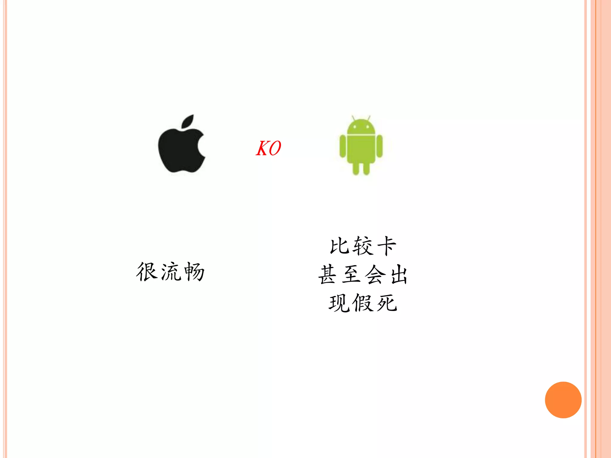 KO


           比较卡
很流畅        甚至会出
           现假死
 