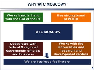 WHY WTC MOSCOW?




                  3
 