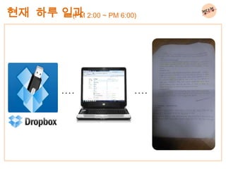 현재 하루 일과 2:00 ~ PM 6:00)
       (PM




          ....         ....
 