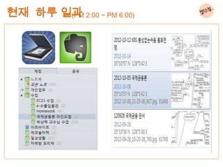 현재 하루 일과 2:00 ~ PM 6:00)
       (PM
 