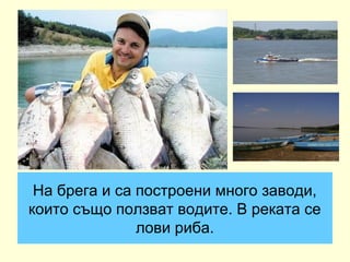 На брега и са построени много заводи,
които също ползват водите. В реката се
               лови риба.
 