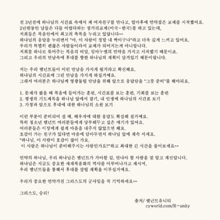피터와 해나의 결혼식 소책자
