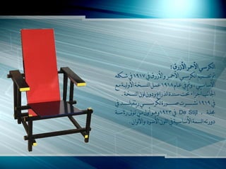 ‫اٌىشعِ األ ش األصسق 0‬
‫ذطــُّْ اٌىشعــِ األ ــش ًاألصسق يف 7191 يف شــىٍو‬
‫األعاعــِ ، ً يف ػــاَ 8191 ػّــً اٌنغــخح األًٌْــح ِــغ‬
    ‫اجلأة أبضاء لد عنذج اٌزساع ًدًْ ٌٌْ اٌنغخح.‬
‫يف 9191 ٔشــــــــشخ صــــــــٌسج ٌىشعــــــــِ سّرفٍْــــــــذ يف‬
‫جمٍـح . ‪ De Stijl‬يف 3291ًىـٌ أًي ِـٓ ذـٌىل سئاعـح‬
           ‫دًسذو اٌغّح األعاعْح يف اٌٌٍْ األعٌد ًاألٌٌاْ.‬
 