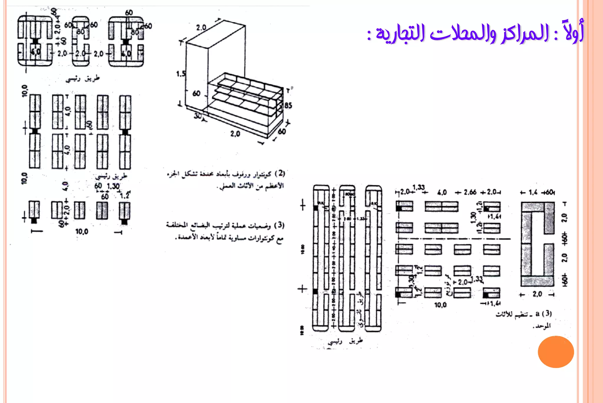 ‫أٚ ً : اٌّشاوض ٚاٌّؾالد اٌزغبس٠خ :‬
                              ‫ال‬
 