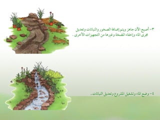 ‫3- أصبح اآلن ضماهز ويتم عضاومة اًمصخور واًمـباشمات وشمعديل‬
‫جمرى اعما وعظمػا اعمضخة وهمػمها من اًمتجفقزات األظمرى .‬




             ‫4- وضع اعما وشمشغقل اعمنموع وشمعديل اًمـباشمات .‬
 