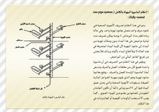 ‫1) ظتم الةتعد ي الةهداي تللتين ( ‪one pipe system‬‬
                                                                            ‫‪: )fully vented‬‬
                                                          ‫ا‬
                                ‫مو و م ؾ ووي ه ووشا الرظ ووتم شؿ ووصمؽ امجه ووضي الؿ وودصك ؾ ووي‬
                                ‫تيد ؾص ساخس ي ؿن عتيد شهدمك ساخوس سؾوي ختلوك‬
                                   ‫زمووت ي قمووص يووسا الةصخووتض 4 دؾووك مةلوون شؿووصمؽ ووس‬
                                ‫ثةت صك يصاخصـ ك هشا الةسا سسن سؾنأ شهدموك يون‬
                                                                   ‫ا‬
                                ‫الةووسا للووك ووتيد ال هدمووك من مةصووك الةصووتذ الة ؿووصؾك ؾووي‬
                                                               ‫ا‬                ‫ا‬
                                ‫هشذ الدتلك م شةن قمت الةسا تمة و س وشلك ؾون مزػوك‬
                                                    ‫ين شؿصمغ الدتجض الةتئي ين الةصاخصـ .‬
                                ‫سمظهووص ؾووي هووشا الرظووتم يوون ال ؿووصمؽ ؾووي اان يتعوود ي‬
                                ‫ساخووسي شبةووه موون يوون يز ؿووتأ العةوون سالؿووص سشظووعك‬
                                ‫اامقووت الةتعوود ي الصئصظووك ل عةوون سالؿووص ل سمفووه بت يهووت‬   ‫ي‬
                                ‫ووتيد شهدم ووك سه وود ال ووش مف وودم هدم ووك الد ووداجض الةتئص ووك‬
                                                                          ‫ا‬
                                ‫العةصف ووك ظ ووصؿد تأ امجه ووضي الؿ وودصك سال ووي مؿ وون ة ووـ‬
                                ‫الةصووتذ ؾصهووت للووك 57عووم سمصا ووك ائةووت اان شلوودن الرهتم ووتن‬
                                                            ‫ي‬
                                ‫الع دم و ووتن ل عو ووتيد من يؿ و وودخصن ل هو ووداء البو وود ل مةو ووت‬
‫نظام الماذورة المهواة بالكامل‬   ‫مبو اام شظو زسم اليتلد ووتأ الفةعصووك ااس البتلص صا ووتأ ؾووي‬
                                                                                        ‫هشا الرظتم.‬
 