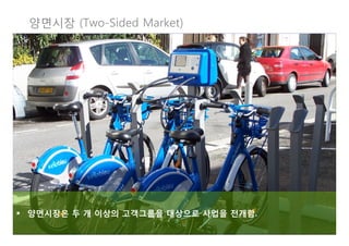 양면시장 (Two-Sided Market)




§  양면시장은 두 개 이상의 고객그룹을 대상으로 사업을 전개함.
 