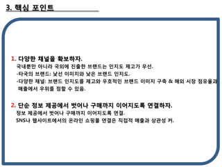3. ?? ???




 1. ??? ??? ????.
  ???? ??? ??? ??? ???? ??? ??? ??.
  -??? ???: ?? ???? ?? ??? ???.
  -??? ??: ??? ???? ??? ???? ??? ??? ?? & ?? ?? ????
  ???? ??? ?? ? ??.


2. ?? ?? ???? ??? ???? ????? ????.
  ?? ???? ??? ???? ????? ??.
  SNS? ??????? ??? ??? ??? ??? ??? ??? ?.
 