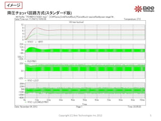 イメージ
降圧チョッパ回路方式(スタンダード版)




               Copyright (C) Bee Technologies Inc.2012   5
 