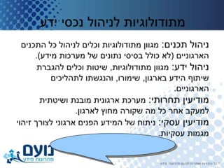 ניהול נכסי ידע   מצגת הכרות