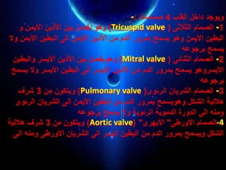 -
        Tricuspid valve   -


          Mitral valve    -


Pulmonary valve           -


  Aortic valve            -4
 
