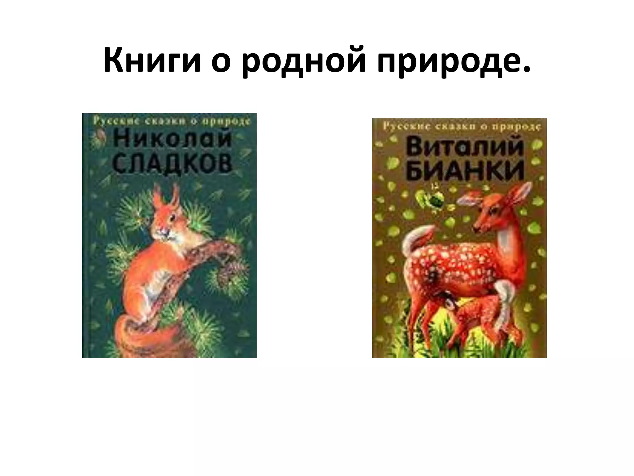 Книги о родной природе.
 