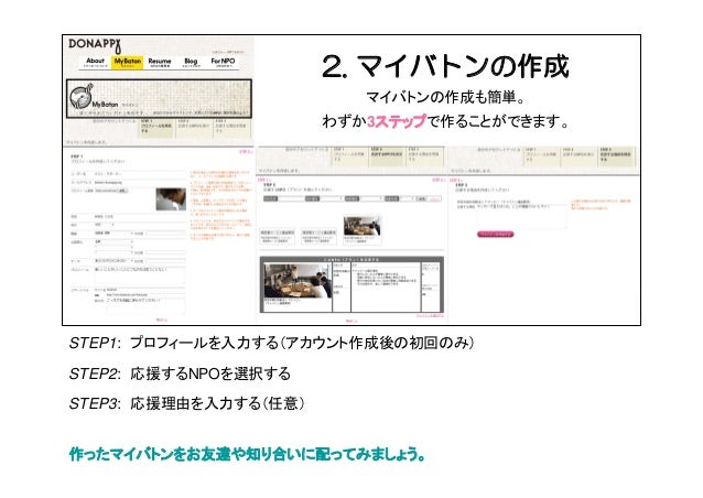 マイバトンの作成 配布の仕方