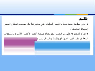 مبادئ تغيير السلوك