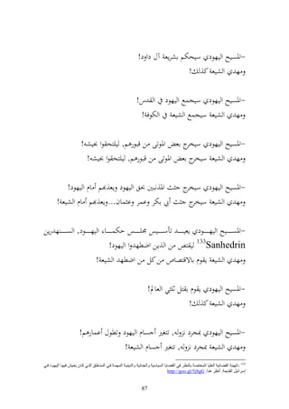 ‫-وٞنصيه و يهظد سيحختم اشرإع آؿ دو د!‬
                                                                                  ‫ه و شيع ك, !‬

                                                               ‫-وٞنصيه و يهظد سيجسحل و يهظد و س!‬
                                                                ‫ه و شيع سيجسحل و شيع و ختظف !‬

                         ‫ج اع وٞنظتى ن قبظر م, ييزح ظو َنيش !‬‫-وٞنصيه و يهظد سيخر‬
                           ‫ج اع وٞنظتى ن قبظر م, ييزح ظو َنيش !‬‫ه و شيع سيخر‬

            ‫وٞن,نبٌن ُنق و يهظد إع, م اـ و يهظد!‬                                               ‫-وٞنصيه و يهظد سي ج‬
                                                                                                ‫خر‬
        ‫يب اختر اسر ا ساف... إع, م اـ و شيع !‬                                                    ‫ج‬‫ه و شيع سيخر‬

‫-وٞنصػ ػ ػ ػ ػػيه و يهػ ػ ػ ػ ػػظد إعي ػ ػ ػ ػ ػ تأسػ ػ ػ ػ ػػيس ٠نيػ ػ ػ ػ ػػس حختسػ ػ ػ ػ ػػا و يهػ ػ ػ ػ ػػظد, و ص ػ ػ ػ ػ ػ ه رإن‬
                                            ‫‪ 133Sanhedrin‬ي ز ن و ,إن وضطه و و يهظد!‬
                                   ‫ه و شيع إ ظـ ااةقزصاص ن كل ن وضطه و شيع !‬

                                                                       ‫-وٞنصيه و يهظد إ ظـ ا زل ثي ي و عاد!‬
                                                                                       ‫ه و شيع ك, !‬

                        ‫-وٞنصيه و يهظد ّنجرد ن , تزغًن صاـ و يهظد تطظؿ اسار م!‬
                                      ‫ه و شيع ّنجرد ن , تزغًن صاـ و شيع !‬
‫331 -اٌٙ١ئخ اٌمٌبئ١خ اٌؼٍ١ب اٌّشزوخ ثبٌٕظغ فٟ اٌمٌب٠ب اٌـ١بؿ١خ ٚاٌجٕبئ١خ ٚاٌض٠ٕ١اخ اٌّّٙاخ فاٟ إٌّابٍك اٌزاٟ وابْ ٠ؼا١ق ف١ٙاب اٌ١ٙاٛص فاٟ‬
                                                                                       ‫إؿغائ١ً اٌمض٠ّخ. أٔظغ ٕ٘ب: ‪http://goo.gl/5j8gG‬‬


                                                                  ‫78‬
 