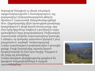 Ձորագէսի էներգիան ոչ միայն տեղական
արդյունաբերությանն է մատակարարում, այլ
բարձրավոլտ էլեկտրահաղորդման գծերով
միանում է Հայաստանի էներգահանգույցների
հետ։ Հիդրոկայանից վերև կառուցված ջրամբարը
կարգավորում է դեպի կայան հոսող ջուրը, որը
մոտ երեք կիլոմետր անցնում է թունելով և ապա
գահավիժում հզոր խողովակներով։ Սովետական
Հայաստանի անվանի ճարտարապետը կառուցել
է այնպես, որ փականը ավտոմատ կերպով է ջուր
բաց թողնում, այսինքն՝ հավասարաչափ
Լոռվա սարահարթում բավական խիտ է գետային
ցանցը։ Բացի Ձորագետից, այստեղ կայուն
հոսքով հայտնի են նաև նրա Տաշիր, Գարգառ և
մի շարք այլ վտակները։
Լոռվա բնության գեղեցկությունը լրացնում են
փարթամ մարգագետինները և ալպյան
արոտավայրերը։
 