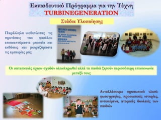 Παράλληλα υιοθετώντας τις
προτάσεις      του φακέλου
επισκεπτόμαστε μουσεία και
εκθέσεις και μοιραζόμαστε
τις εμπειρίες μας



  Οι κατασκευές έχουν σχεδόν ολοκληρωθεί αλλά τα παιδιά ζητούν περισσότερη επικοινωνία
                                     μεταξύ τους



                                                      Ανταλλάσουμε προσωπικό υλικό:
                                                      φωτογραφίες, προσωπικές ιστορίες,
                                                      αντικείμενα, ατομικές δουλειές των
                                                      παιδιών
 
