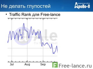 Не делать глупостей
 • Traffic Rank для Free-lance
 