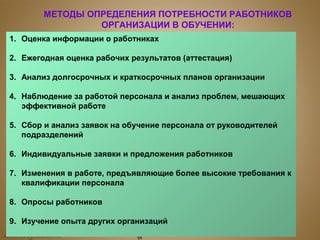 этапы обучения персонала Батырова