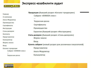 Экспресс-юзабилити аудит
 