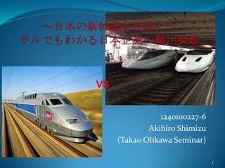 VS


                1240100227-6
             Akihiro Shimizu
     (Takao Ohkawa Seminar)

                               1
 