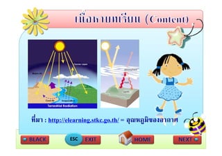 ที่มา : http://elearning.stkc.go.th/ = อุณหภูมิของอากาศ
              ESC
 