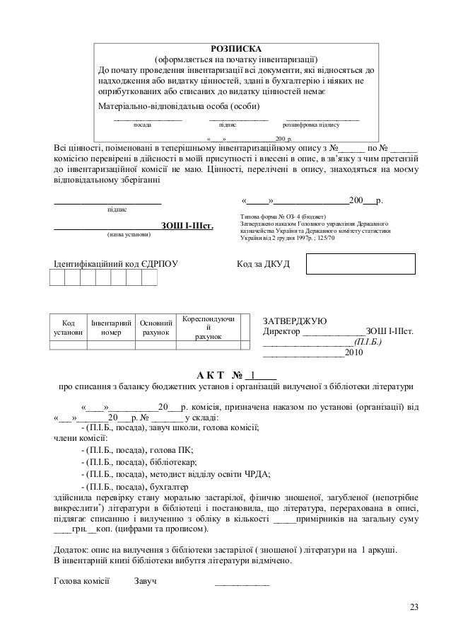 Бланк акт приймання передачі бібліотечного фонду товариства Бланк акт приймання передачі бібліотечного фонду товариства