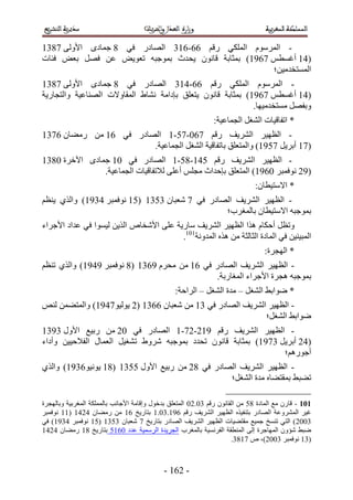 ‫- حَُّٔٓٞ حٌُِٔ٢ ٍهْ 22-254 حُٜخىٍ ك٢ 4 ؿٔخىٟ ح٧ُٝ٠ 3445‬
‫(35 أؿٔطْ 3255) رٔؼخرش هخٕٗٞ ٣ل يع رٔٞؿزٚ طؼٞ٣ٞ ػٖ كَٜ رؼٞ كجخص‬
                                                      ‫حُٔٔظويٓ٤ٖ؛‬
‫- حَُّٔٓٞ حٌُِٔ٢ ٍهْ 22-354 حُٜخىٍ ك٢ 4 ؿٔخىٟ ح٧ُٝ٠ 3445‬
‫(35 أؿٔطْ 3255) رٔؼخرش هخٕٗٞ ٣ظؼِن ربىحٓش ٗ٘خ١ حُٔوخٝ٫ص حُٜ٘خػ٤ش ٝحُظـخٍ٣ش‬
                                                             ‫ٝرلَٜ ٓٔظويٓ٤ٜخ.‬
                                                               ‫* حطلخه٤خص حُ٘ـَ حُـٔخػ٤ش6‬
‫- حُظٜ٤َ حَُ٘٣ق ٍهْ 321-31-5 حُٜخىٍ ك٢ 25 ٖٓ ٍٓ٠خٕ 2345‬
                        ‫(35 أرَ٣َ 3155) ٝحُٔظؼِن رخطلخه٤ش حُ٘ـَ حُـٔخػ٤ش.‬
‫- حُظٜ٤َ حَُ٘٣ق ٍهْ 135-41-5 حُٜخىٍ ك٢ 15 ؿٔخىٟ ح٥هَس 1445‬
               ‫(52 ٗٞكٔزَ 1255) حُٔظؼِن ربكيحع ٓـِْ أػِ٠ ُ٬طلخه٤خص حُـٔخػ٤ش.‬
                                                                              ‫* ح٫ٓظ٤طخٕ6‬
‫- حُظٜ٤َ حَُ٘٣ق حُٜخىٍ ك٢ 3 ٗؼزخٕ 4145 (15 ٗٞكٔزَ 3455) ٝحٌُ١ ٣٘ظْ‬
                                                ‫رٔٞؿزٚ ح٫ٓظ٤طخٕ رخُٔـَد؛‬
‫ٝطظَ أكٌخّ ٌٛح حُظٜ٤َ حَُ٘٣ق ٓخٍ٣ش ػِ٠ ح٧ٗوخٙ حٌُ٣ٖ ُ٤ٔٞح ك٢ ػيحى ح٧ؿَحء‬
                                        ‫حُٔز٤٘٤ٖ ك٢ حُٔخىس حُؼخُؼش ٖٓ ٌٛٙ حُٔيٝٗش101.‬
                                                                                 ‫* حُٜـَس6‬
‫- حُظٜ٤َ حَُ٘٣ق حُٜخىٍ ك٢ 25 ٖٓ ٓلَّ 5245 (4 ٗٞكٔزَ 5355) ٝحٌُ١ ط٘ظْ‬
                                              ‫رٔٞؿزٚ ٛـَس ح٧ؿَحء حُٔـخٍرش.‬
                                                ‫* ٟٞحر٢ حُ٘ـَ – ٓيس حُ٘ـَ – حَُحكش6‬
‫- حُظٜ٤َ حَُ٘٣ق حُٜخىٍ ك٢ 45 ٖٓ ٗؼزخٕ 2245 (2 ٣ُٞ٤ٞ3355) ٝحُٔظ٠ٖٔ ُ٘ٚ‬
                                                            ‫ٟٞحر٢ حُ٘ـَ؛‬
‫- حُظٜ٤َ حَُ٘٣ق ٍهْ 552-23-5 حُٜخىٍ ك٢ 12 ٖٓ ٍر٤غ ح٧ٍٝ 4545‬
‫(32 أرَ٣َ 4355) رٔؼخرش هخٕٗٞ طليى رٔٞؿزٚ َٗٝ١ ط٘ـ٤َ حُؼٔخٍ حُل٬ك٤٤ٖ ٝأىحء‬
                                                                 ‫أؿٍْٞٛ؛‬
‫- حُظٜ٤َ حَُ٘٣ق حُٜخىٍ ك٢ 42 ٖٓ ٍر٤غ ح٧ٍٝ 1145 (45 ٣ٞٗ٤ٞ2455) ٝحٌُ١‬
                                                 ‫ط٠ز٢ رٔوظ٠خٙ ٓيس حُ٘ـَ؛‬

‫101 - هخٍٕ ٓغ حُٔخىس 41 ٖٓ حُوخٕٗٞ ٍهْ 41.21 حُٔظؼِن ريهٍٞ ٝاهخٓش ح٧ؿخٗذ رخٌُِٔٔش حُٔـَر٤ش ٝرخُٜـَس‬
‫ؿ٤َ حَُٔ٘ٝػش حُٜخىٍ رظ٘ل٤ٌٙ حُظٜ٤َ حَُ٘٣ق ٍهْ 255.41.5 رظخٍ٣ن 25 ٖٓ ٍٓ٠خٕ 3235 (55 ٗٞكٔزَ‬
‫4112) حُظ٢ ط٘ٔن ؿٔ٤غ ٓوظ٠٤خص حُظٜ٤َ حَُ٘٣ق حُٜخىٍ رظخٍ٣ن 3 ٗؼزخٕ 4145 (15 ٗٞكٔزَ 3455) ك٢‬
‫ٟز٢ ٗئٕٝ حُٜٔخؿَس اُ٠ حُٔ٘طوش حُلَٗٔ٤ش رخُٔـَد حُـَ٣يس حَُٓٔ٤ش ػيى 1251 رظخٍ٣ن 45 ٍٓ٠خٕ 3235‬
                                                                      ‫(45 ٗٞكٔزَ 4112)، ٙ 3544.‬



                                            ‫- 225 -‬
 