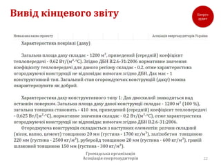 Вивід кінцевого звіту




               Громадська організація
              Асоціація енергоаудиторів   22
 