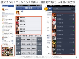 自分や友達でエッジランクの高い（親密度の高い）人を調べる方法
https://www.facebook.com                         https://www.facebook.com/Shurin.Yokota/fri...