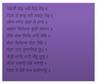 ਜਪੁ ਜੀ ਸਾਹਿਬ (JAPJI SAHIB)