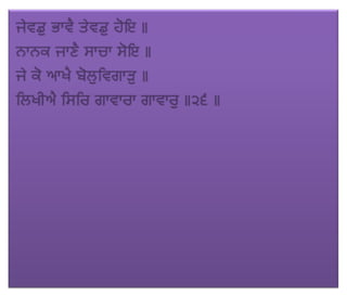 ਜਪੁ ਜੀ ਸਾਹਿਬ (JAPJI SAHIB)