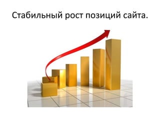 Стабильный рост позиций сайта.
 
