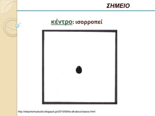 ΣΗΜΕΙΟ

                             κέντρο: ιςορροπεί




http://stepintomystudio.blogspot.gr/2010/09/its-all-about-basics.html
 