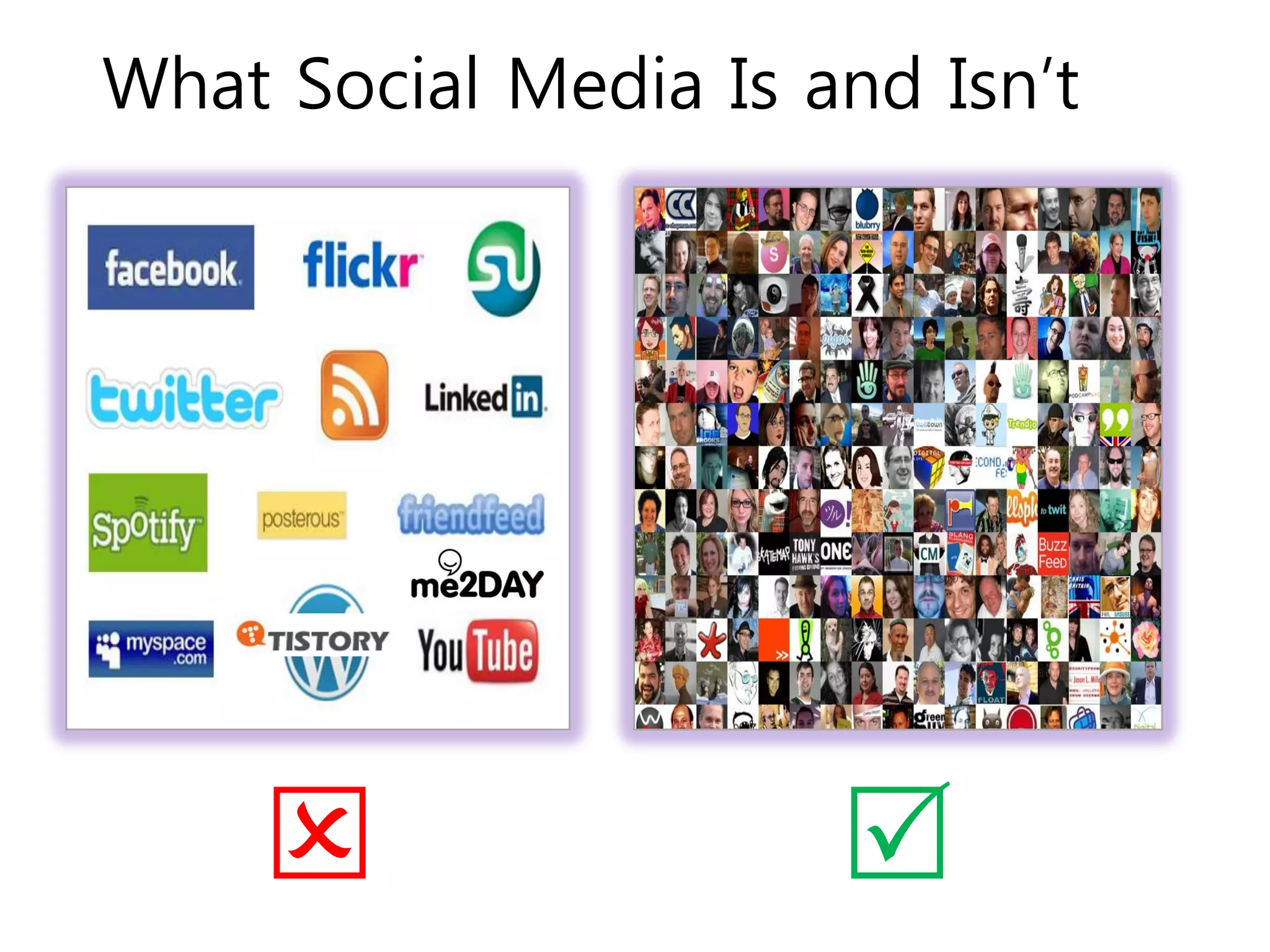 What Social Media Is and Isn’t




                     
 