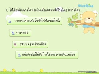 2. ไส้เดือนดินหายใจทางผิวหนังและขนส่งก๊าซในร่างกายโดย

  ก. การแพร่จากเซลล์หนึ่งไปยังเซลล์หนึ่ง

    ข. ทางท่อลม

      ค. ระบบหมุนเวียนเลือด

         ง. แต่ละเซลล์ได้รับก๊าซโดยตรงจากสิ่งแวดล้อม
 