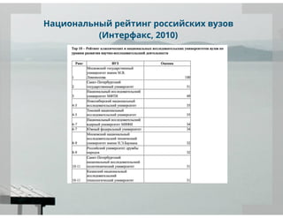 рейтинги вузов и университетов