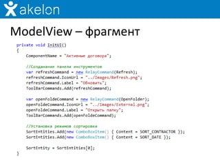 ModelView – фрагмент
 