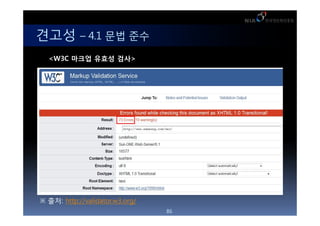 ??? C 4.1 ?? ??
  <W3C ??? ??? ??>




 ??: http://validator.w3.org/
                                 86
 