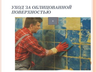 УХОД ЗА ОБЛИЦОВАННОЙ
ПОВЕРХНОСТЬЮ

             8
 