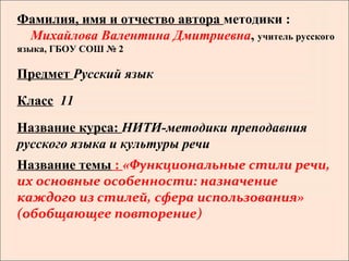 Урок Русского Языка | PPT