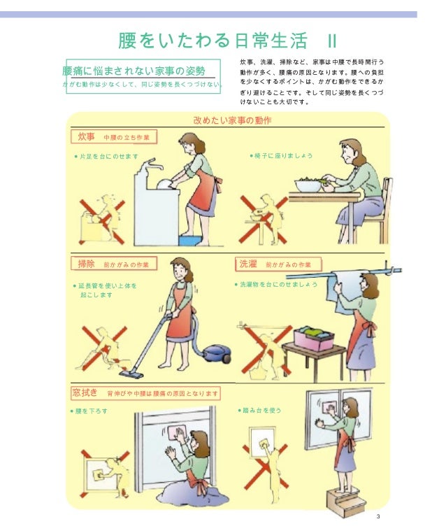 正しい姿勢が腰痛を防ぐ 保持正確姿勢防範腰痛