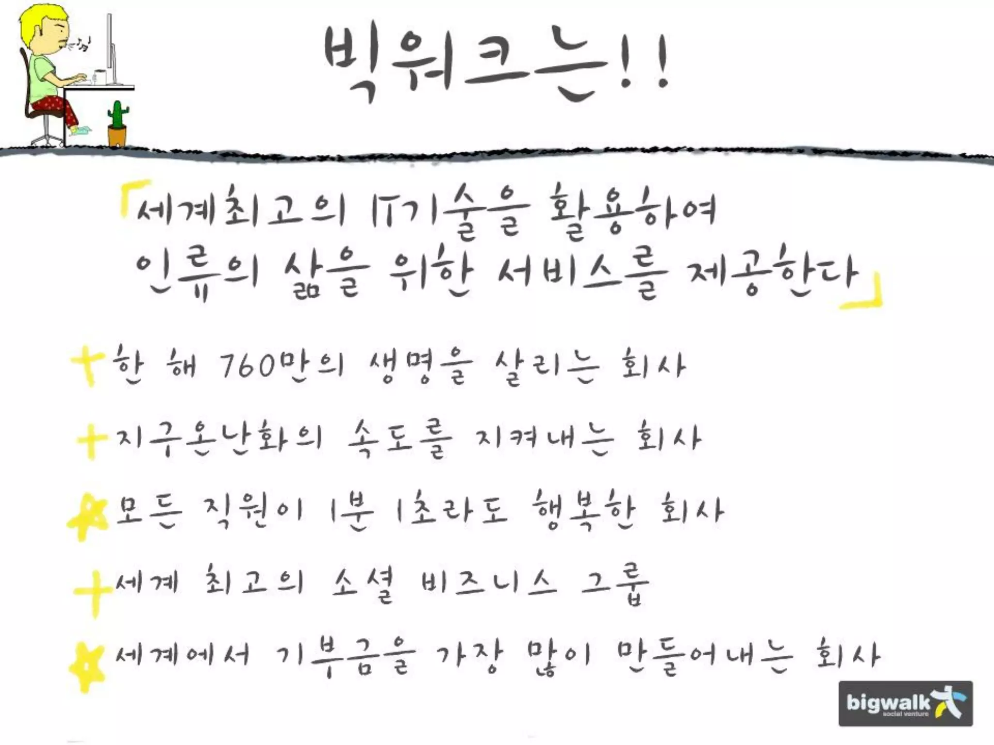 [사회적기업가포럼]빅워크 발표자료