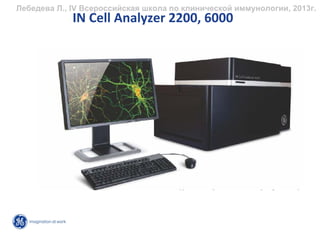 Лебедева Л., IV Всероссийская школа по клинической иммунологии, 2013г.
             IN Cell Analyzer 2200, 6000
 